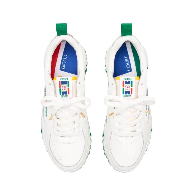 Court hvid og grøn sneakers til kvinder