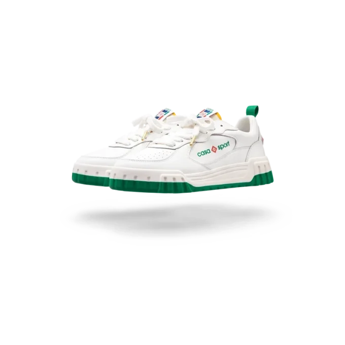 Court hvid og grøn sneakers til kvinder
