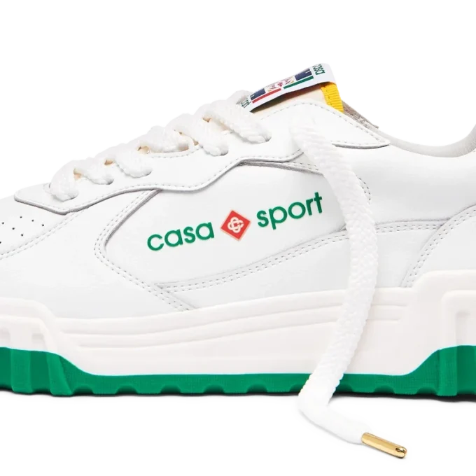 Court hvid og grøn sneakers til kvinder