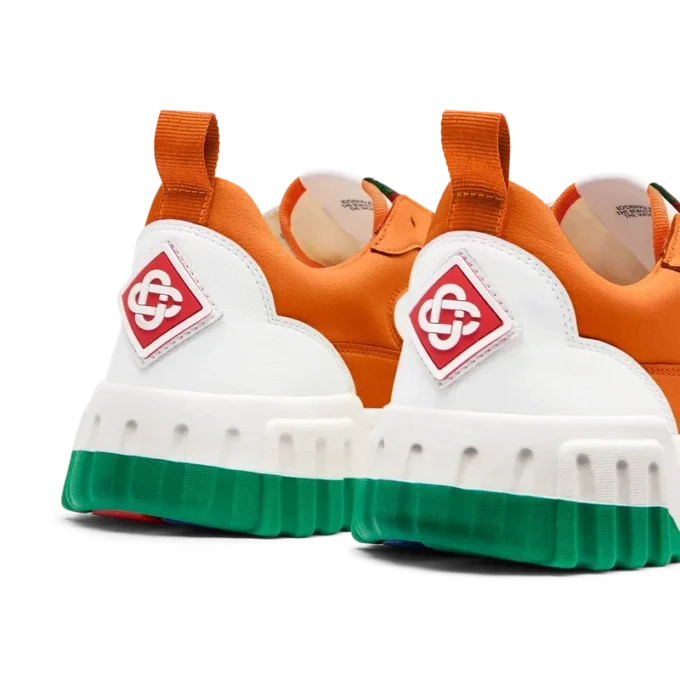 Court orange og hvid sneakers til kvinder
