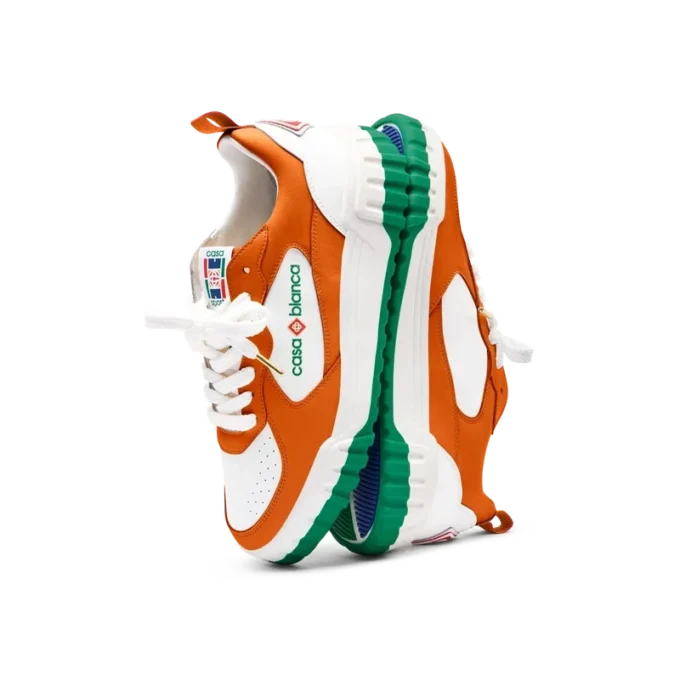Court orange og hvid sneakers til kvinder