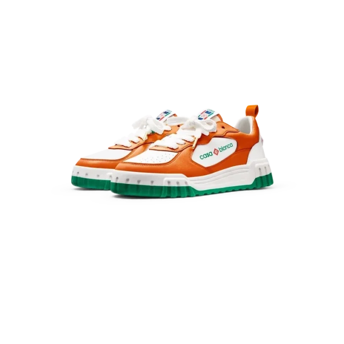 Court orange og hvid sneakers til kvinder