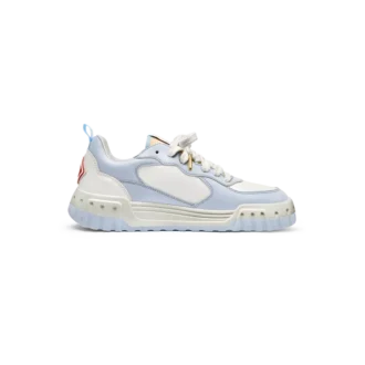 Court hvid og lyseblå herresneaker
