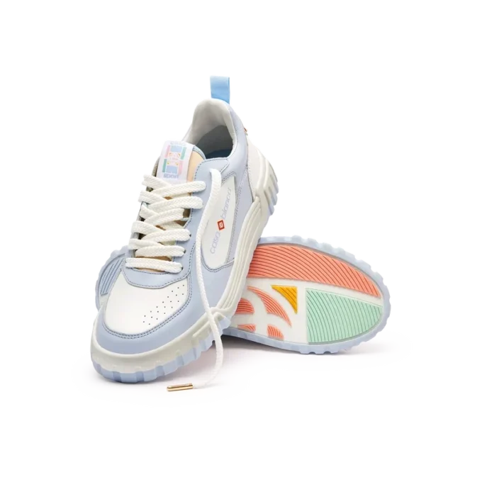 Court White & Powder Blue Sneaker til kvinder