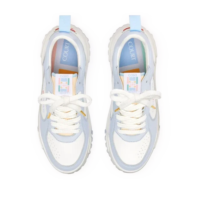Court White & Powder Blue Sneaker til kvinder