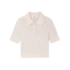 Crystal Monogram strikket poloshirt