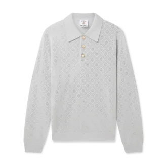 Crystal Monogram strikket poloshirt
