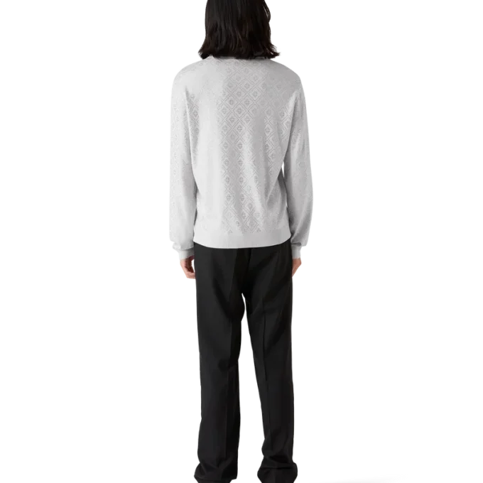 Crystal Monogram strikket poloshirt