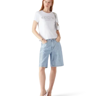 Crystal Warped Logo T-shirt med kort ærme i shorts