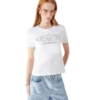 Crystal Warped Logo T-shirt med kort ærme i shorts