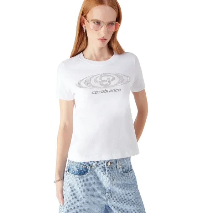 Crystal Warped Logo T-shirt med kort ærme i shorts