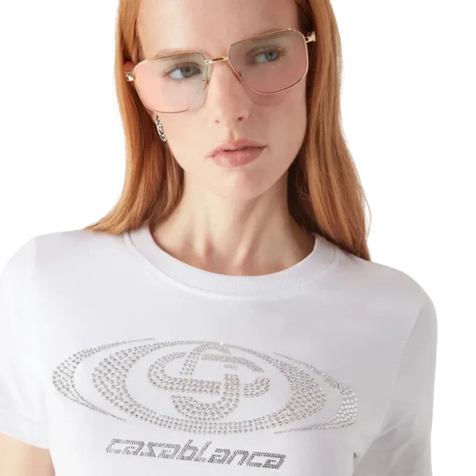 Crystal Warped Logo T-shirt med kort ærme i shorts