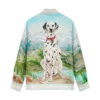 Dalmatian a La Montange langærmet silke-skjorte