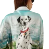 Dalmatian a La Montange langærmet silke-skjorte