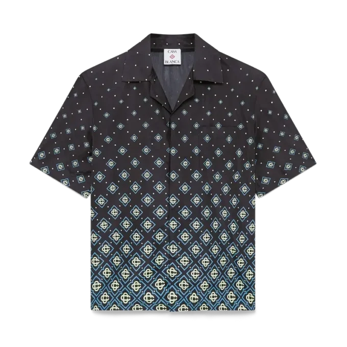 Degrade sort monogram-badetøj med korte Shorts