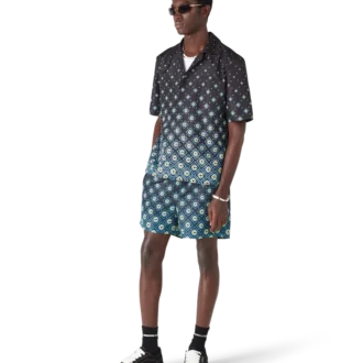 Degrade sort monogram-badetøj med korte Shorts
