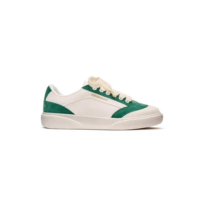 Del Mar hvid og grøn sneakers til kvinder