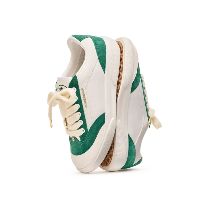Del Mar hvid og grøn sneakers til kvinder