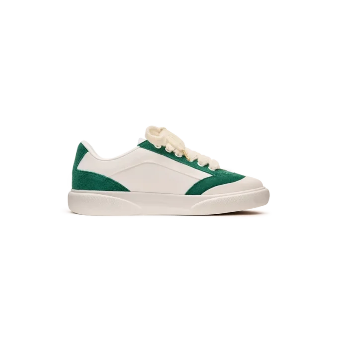 Del Mar hvid og grøn sneakers til kvinder
