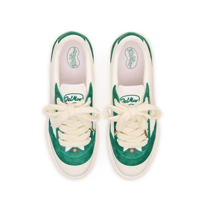 Del Mar hvid og grøn sneakers til kvinder