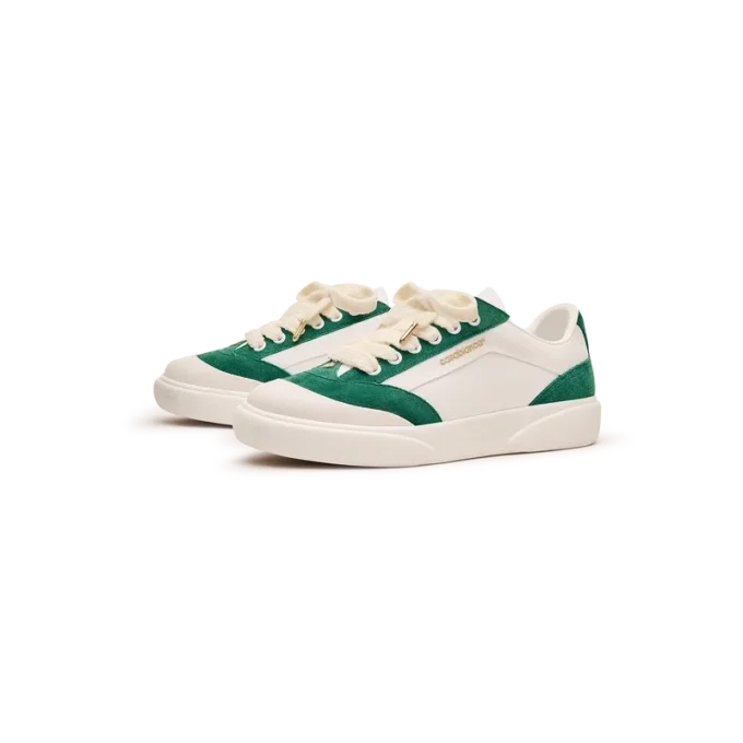 Del Mar hvid og grøn sneakers til kvinder