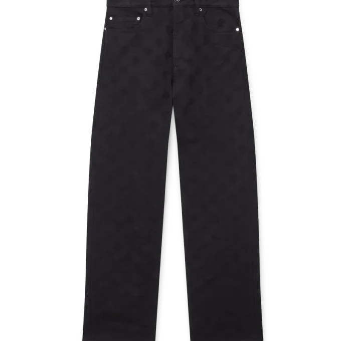 Denim Monogram Straight Leg Jeans