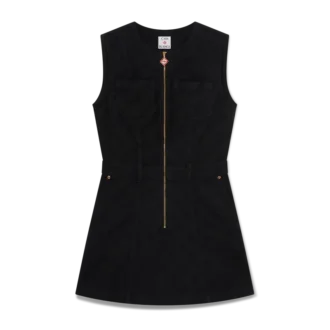 Denim Monogram Zip-kjole