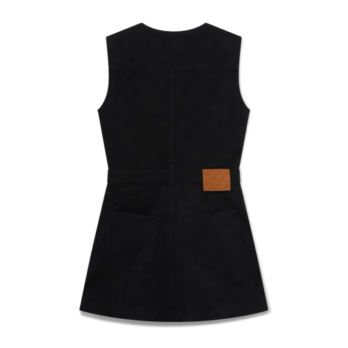 Denim Monogram Zip-kjole