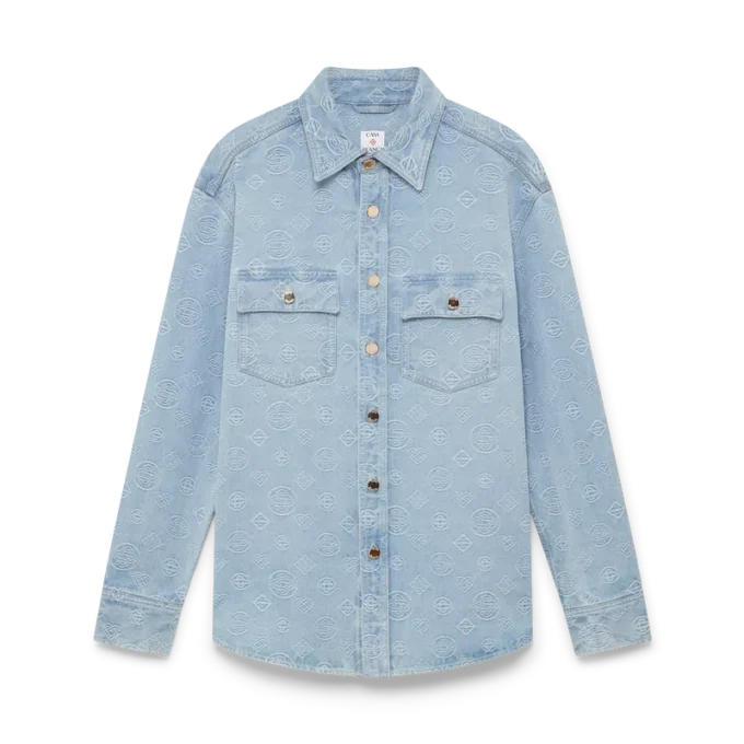 Denim-monogramskjorte