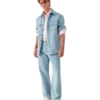 Denim-monogramskjorte