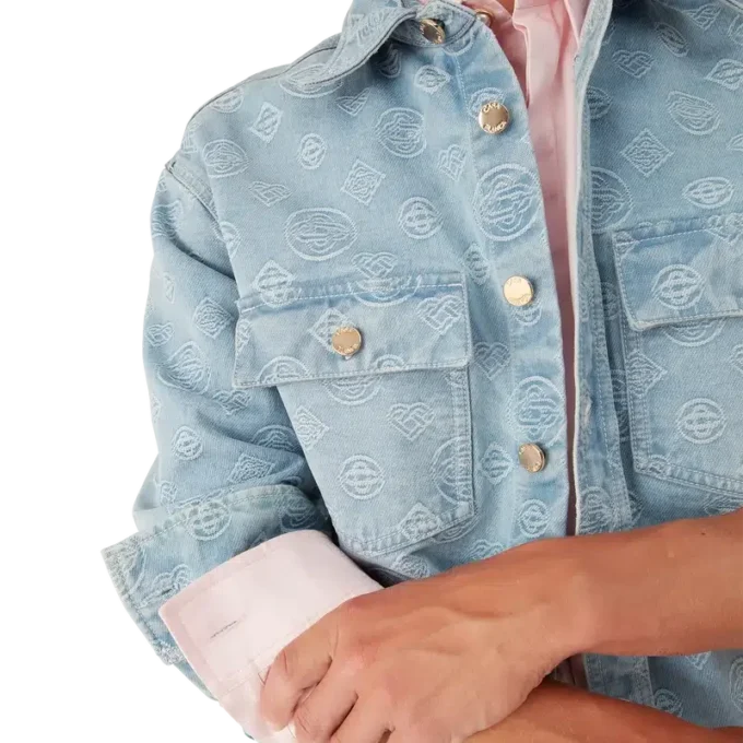 Denim-monogramskjorte