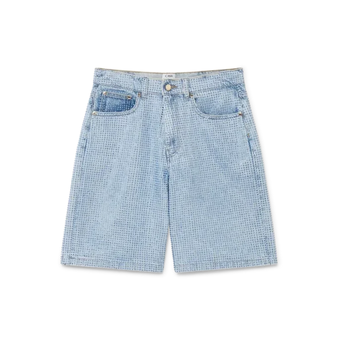 Denim Shorts med krystalpynt Denim Shorts med krystalpynt