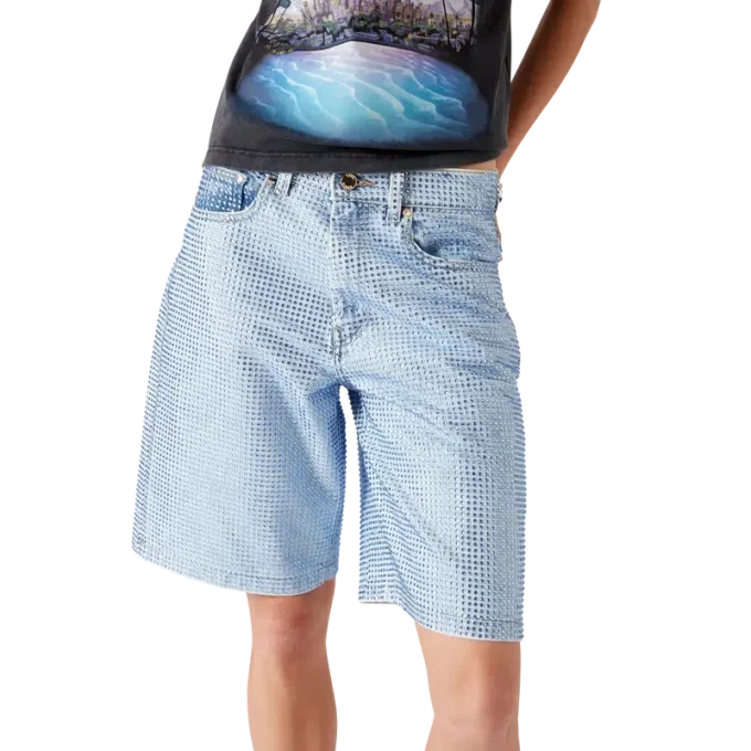 Denim Shorts med krystalpynt Denim Shorts med krystalpynt