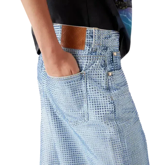 Denim Shorts med krystalpynt Denim Shorts med krystalpynt