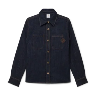 Denimskjorte med broderet logo