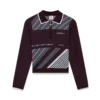 Diagonal Tennis Merino langærmet poloshirt