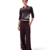 Diagonal Tennis Merino langærmet poloshirt
