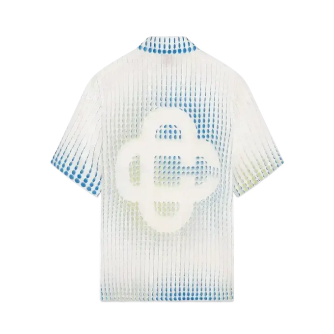 Dots kortærmet linned skjorte Dots kortærmet linned skjorte
