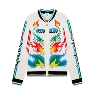 Flame Laurel bomuldsstrikket Casa Club-jakke