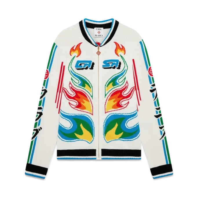 Flame Laurel bomuldsstrikket Casa Club-jakke