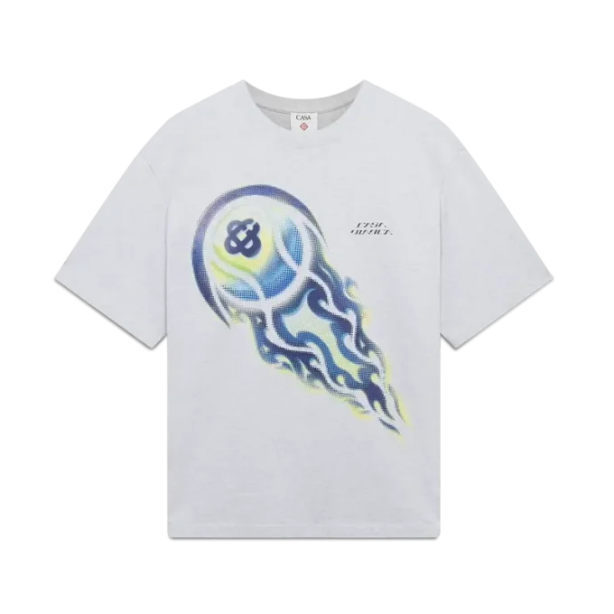 Flaming Tennis Ball Oversized kortærmet T-shirt