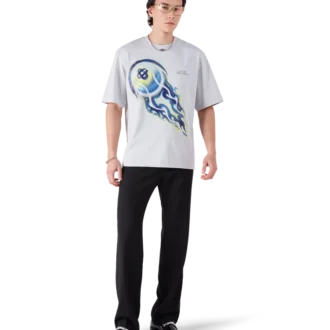 Flaming Tennis Ball Oversized kortærmet T-shirt