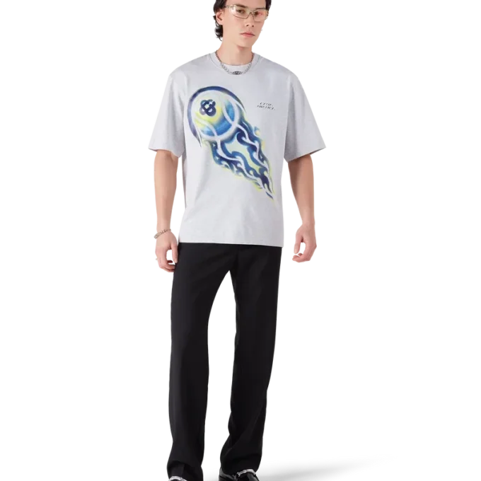 Flaming Tennis Ball Oversized kortærmet T-shirt