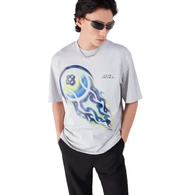 Flaming Tennis Ball Oversized kortærmet T-shirt