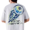 Flaming Tennis Ball Oversized kortærmet T-shirt