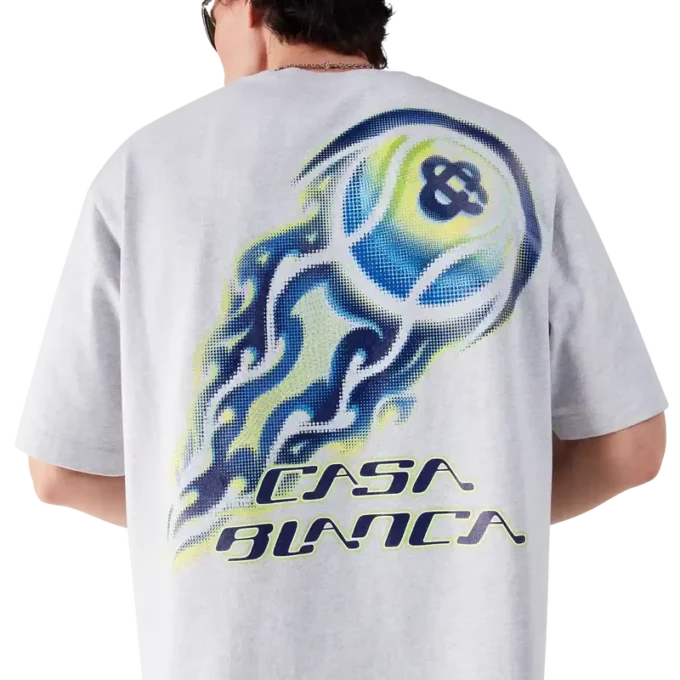 Flaming Tennis Ball Oversized kortærmet T-shirt