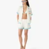 Floral Cc Smile Monogram Jacquard-silk Shorts Floral Cc Smile Monogram Jacquard-silk Shorts