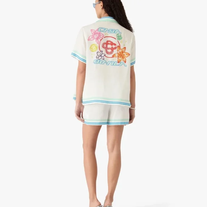 Floral Cc Smile Monogram Jacquard-silk Shorts Floral Cc Smile Monogram Jacquard-silk Shorts