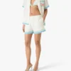 Floral Cc Smile Monogram Jacquard-silk Shorts Floral Cc Smile Monogram Jacquard-silk Shorts