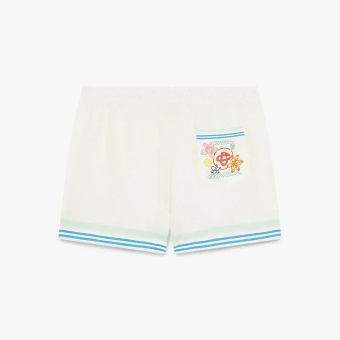 Floral Cc Smile Monogram Jacquard-silk Shorts Floral Cc Smile Monogram Jacquard-silk Shorts